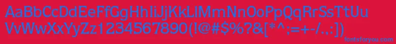 QuorumstdMedium Font – Blue Fonts on Red Background