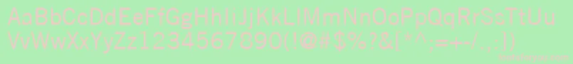 TradeGothicLt Font – Pink Fonts on Green Background