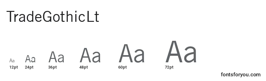 TradeGothicLt Font Sizes