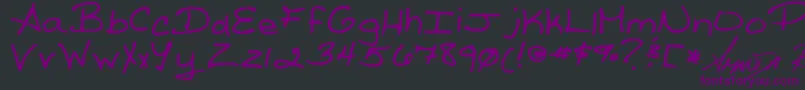 Шрифт ReedsWriting – фиолетовые шрифты на чёрном фоне