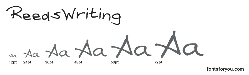ReedsWriting Font Sizes