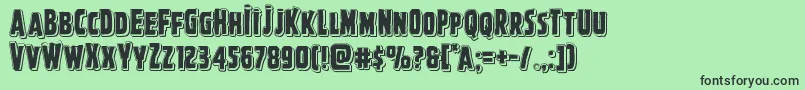 Ghoulishintentpunch Font – Black Fonts on Green Background