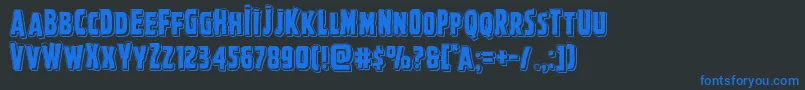 Ghoulishintentpunch Font – Blue Fonts on Black Background