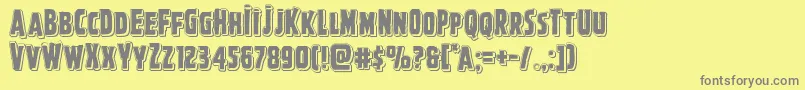 Ghoulishintentpunch Font – Gray Fonts on Yellow Background