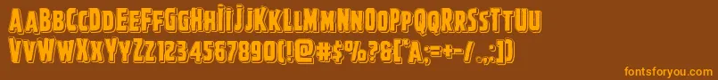 Ghoulishintentpunch Font – Orange Fonts on Brown Background