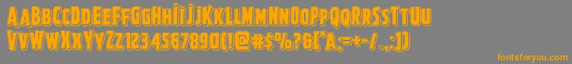 Ghoulishintentpunch Font – Orange Fonts on Gray Background