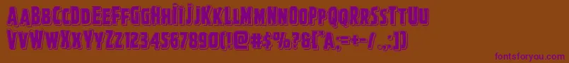 Ghoulishintentpunch Font – Purple Fonts on Brown Background