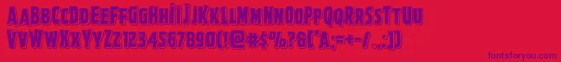 Ghoulishintentpunch Font – Purple Fonts on Red Background