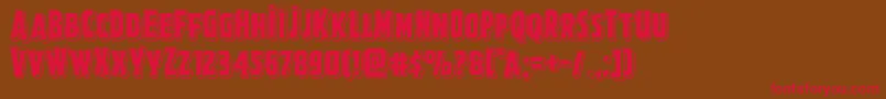 Ghoulishintentpunch Font – Red Fonts on Brown Background