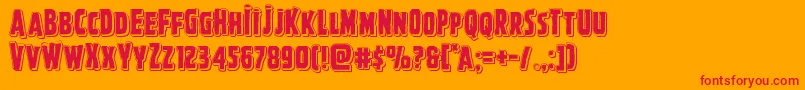 Ghoulishintentpunch Font – Red Fonts on Orange Background