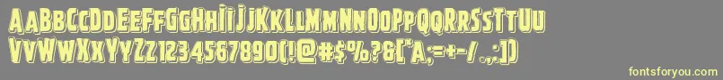 Ghoulishintentpunch Font – Yellow Fonts on Gray Background
