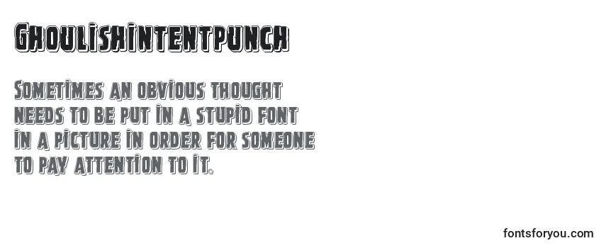 Review of the Ghoulishintentpunch Font