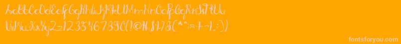 Шрифт RagatniaClara – розовые шрифты на оранжевом фоне
