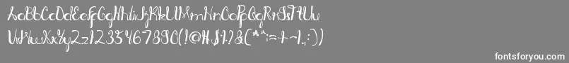 フォントRagatniaClara – 灰色の背景に白い文字