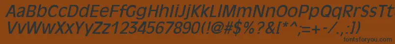 OliviaantiqueItalic Font – Black Fonts on Brown Background