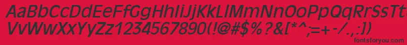 OliviaantiqueItalic Font – Black Fonts on Red Background