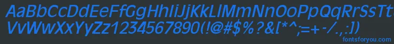 OliviaantiqueItalic Font – Blue Fonts on Black Background