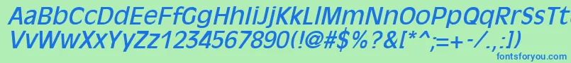 fuente OliviaantiqueItalic – Fuentes Azules Sobre Fondo Verde