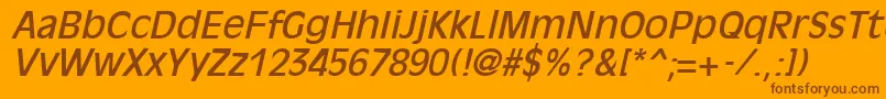 OliviaantiqueItalic Font – Brown Fonts on Orange Background