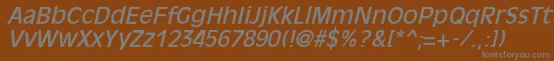 OliviaantiqueItalic Font – Gray Fonts on Brown Background
