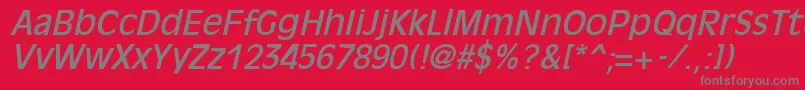 OliviaantiqueItalic Font – Gray Fonts on Red Background