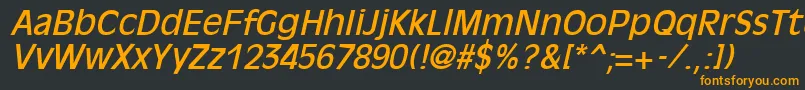 OliviaantiqueItalic Font – Orange Fonts on Black Background