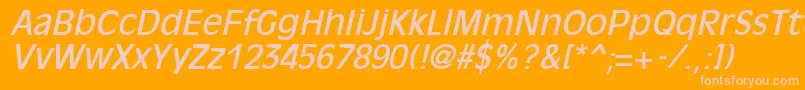 OliviaantiqueItalic Font – Pink Fonts on Orange Background