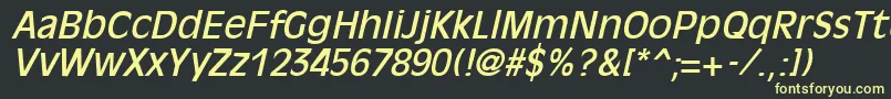 Шрифт OliviaantiqueItalic – жёлтые шрифты на чёрном фоне