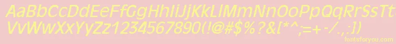 OliviaantiqueItalic Font – Yellow Fonts on Pink Background