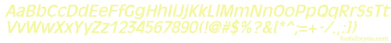 OliviaantiqueItalic Font – Yellow Fonts on White Background