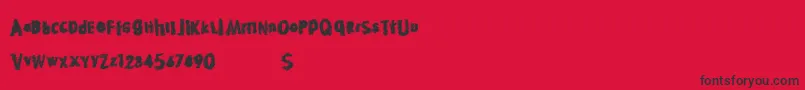 Hotdiscovery Font – Black Fonts on Red Background