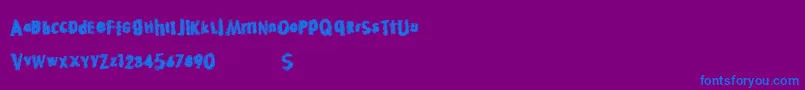 Hotdiscovery Font – Blue Fonts on Purple Background