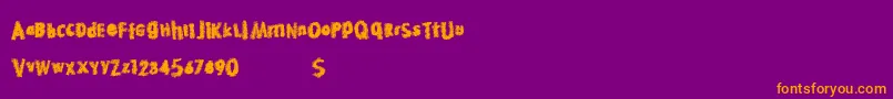 Hotdiscovery Font – Orange Fonts on Purple Background