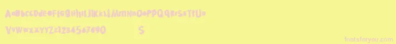 Hotdiscovery Font – Pink Fonts on Yellow Background