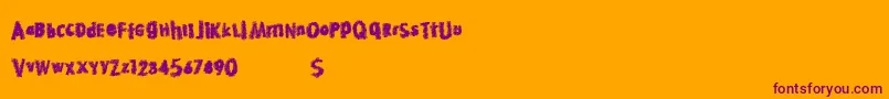 Hotdiscovery Font – Purple Fonts on Orange Background