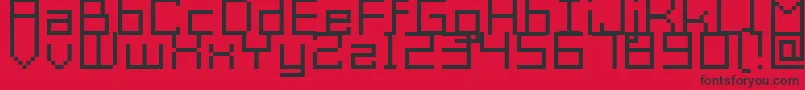 Acme9RegularXtnd Font – Black Fonts on Red Background