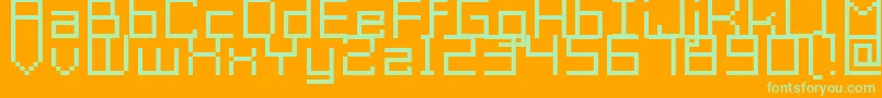 Acme9RegularXtnd Font – Green Fonts on Orange Background