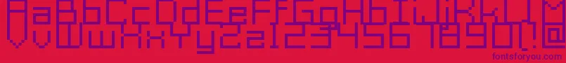 Acme9RegularXtnd Font – Purple Fonts on Red Background