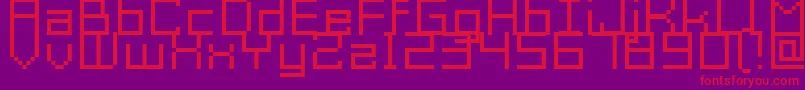 Acme9RegularXtnd Font – Red Fonts on Purple Background