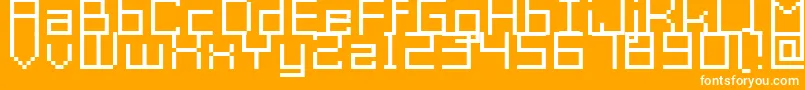 Acme9RegularXtnd Font – White Fonts on Orange Background