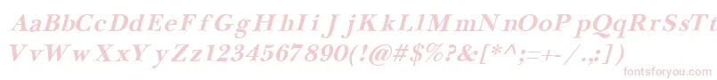 NewbaskervilleCyrillicBoldItalic Font – Pink Fonts on White Background