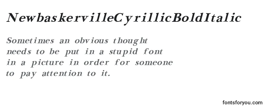 Schriftart NewbaskervilleCyrillicBoldItalic