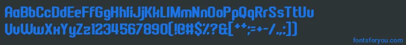 FourMadDogs Font – Blue Fonts on Black Background