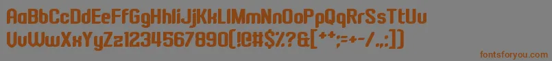 FourMadDogs Font – Brown Fonts on Gray Background