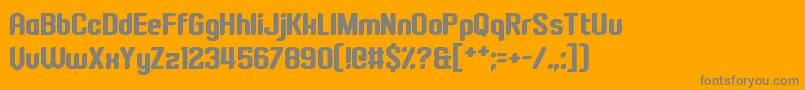 FourMadDogs Font – Gray Fonts on Orange Background