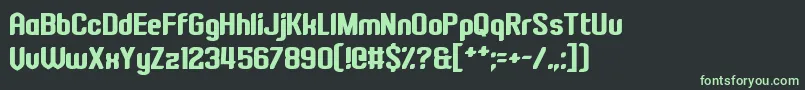 FourMadDogs Font – Green Fonts on Black Background