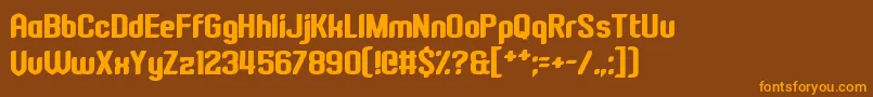 FourMadDogs Font – Orange Fonts on Brown Background