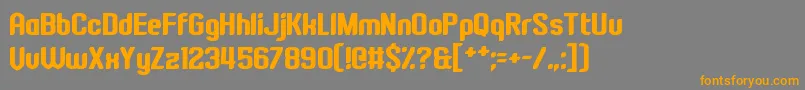 FourMadDogs Font – Orange Fonts on Gray Background