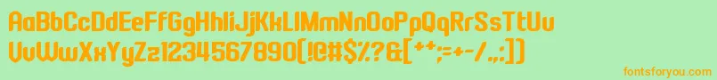 FourMadDogs Font – Orange Fonts on Green Background