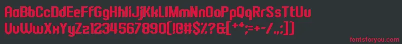 FourMadDogs Font – Red Fonts on Black Background